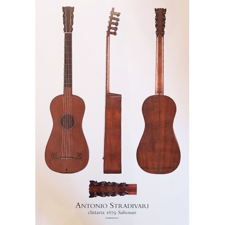 Poster Antonio Stradivari chitarra 1679 "Sabionari"