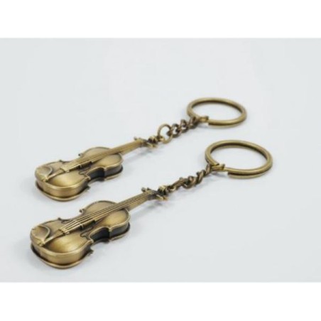 Portachiave violino 3D Ottone