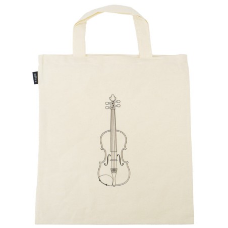 Tote bag con violino stampato