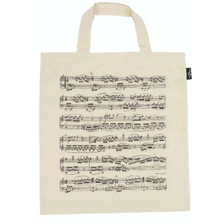 Tote bag con pentagramma stampato